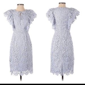 NWT Rachel Parcell Lace Sheath Dress Blue Ice Knee Length XS
